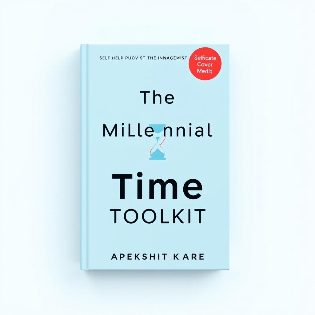 A sleek and modern cover design for the self-help book 'The Millennial Time Toolkit' by Apekshit Khare