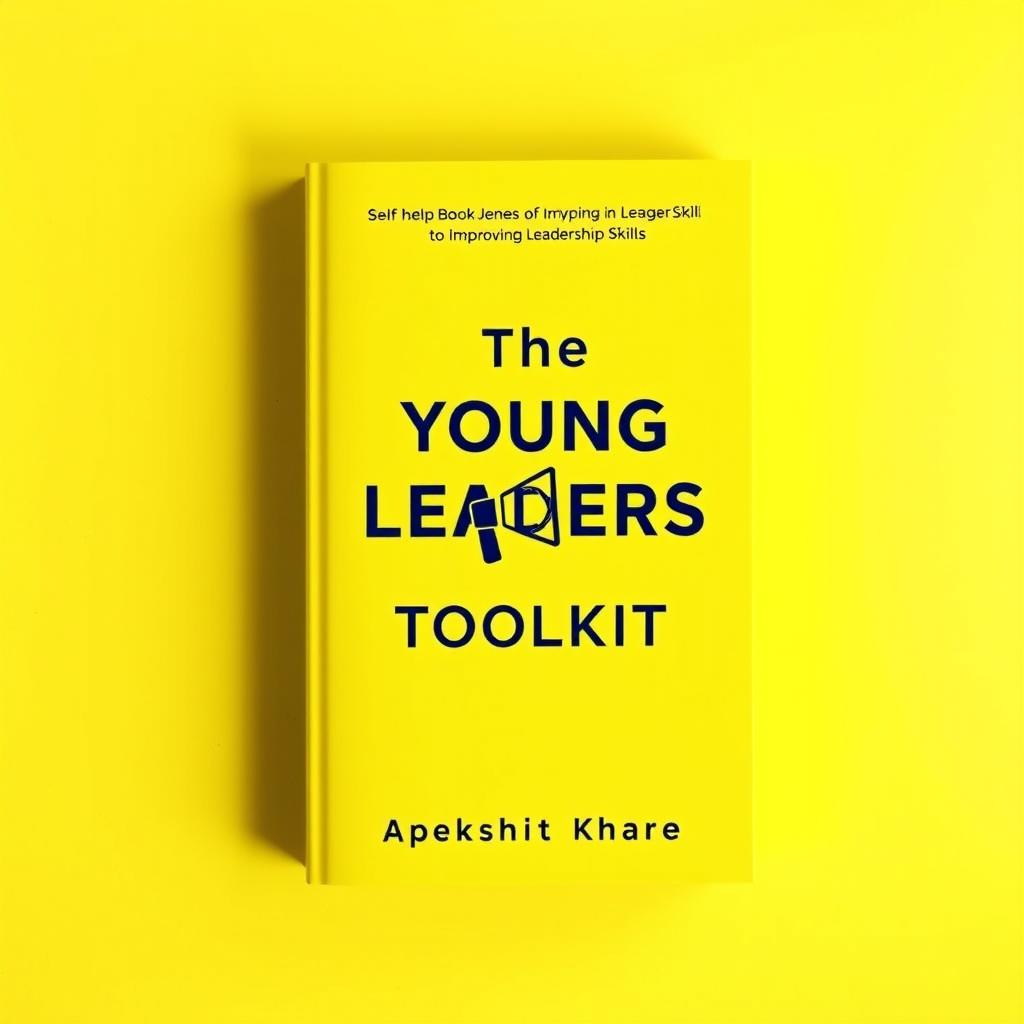 A vibrant and uplifting cover design for the self-help book 'The Young Leaders Toolkit' by Apekshit Khare, centered on the theme of improving leadership skills