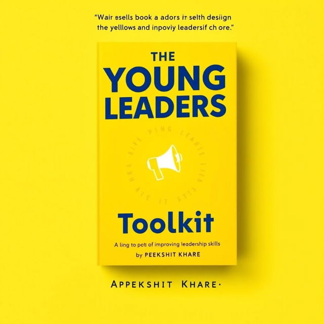 A vibrant and uplifting cover design for the self-help book 'The Young Leaders Toolkit' by Apekshit Khare, centered on the theme of improving leadership skills
