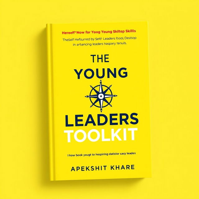 A vibrant and uplifting cover design for the self-help book 'The Young Leaders Toolkit' by Apekshit Khare, focused on enhancing leadership skills