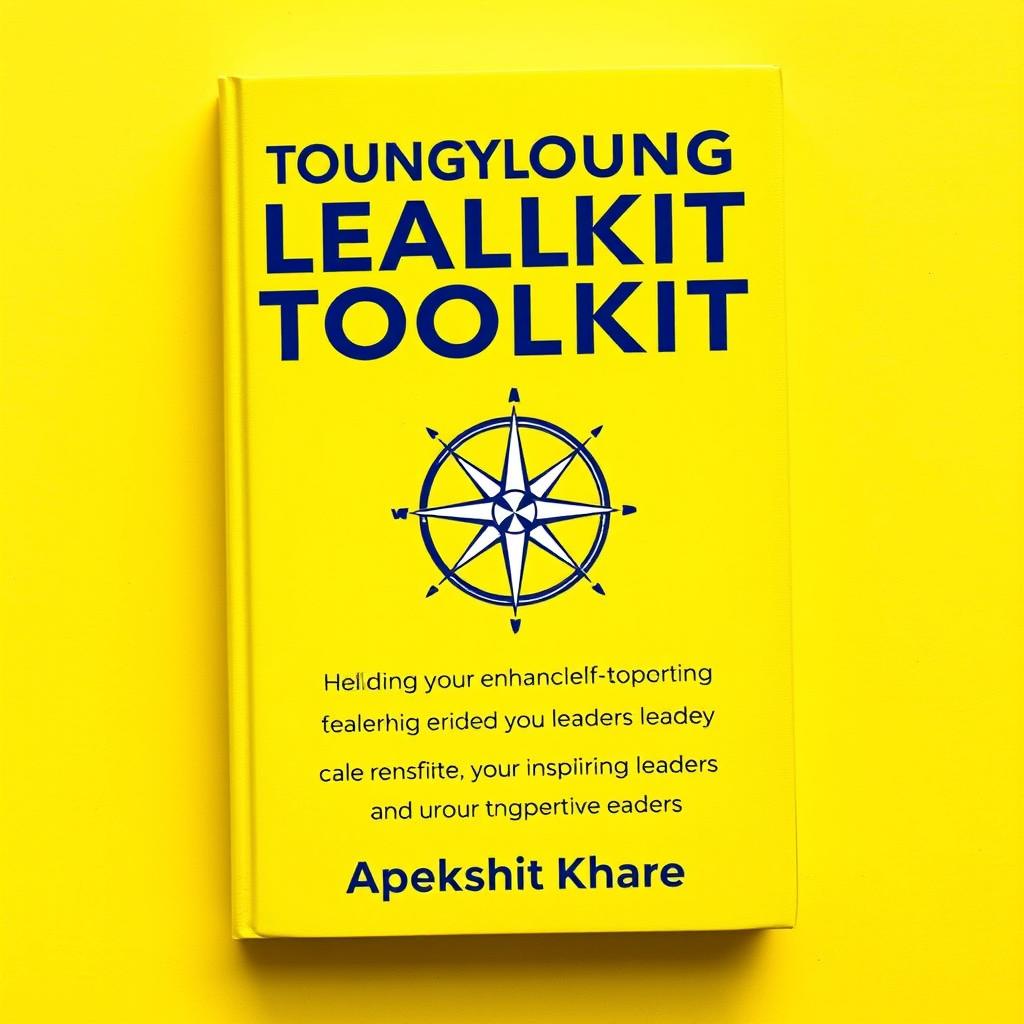 A vibrant and uplifting cover design for the self-help book 'The Young Leaders Toolkit' by Apekshit Khare, which focuses on enhancing leadership skills