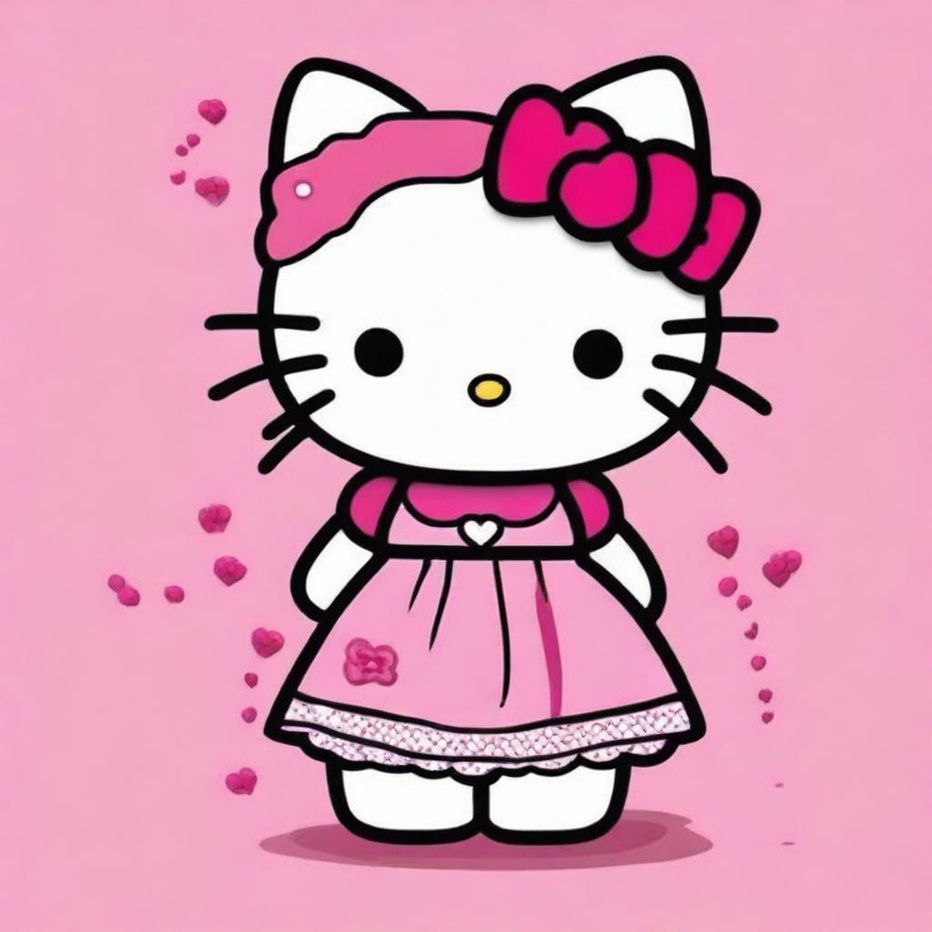 Una ilustración digital de alta calidad que representa una versión de ti como Hello Kitty