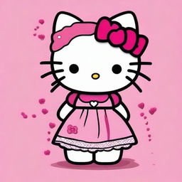 Una ilustración digital de alta calidad que representa una versión de ti como Hello Kitty