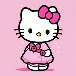 Una ilustración digital de alta calidad que representa una versión de ti como Hello Kitty