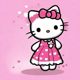 Una ilustración digital de alta calidad que representa una versión de ti como Hello Kitty