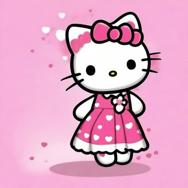 Una ilustración digital de alta calidad que representa una versión de ti como Hello Kitty