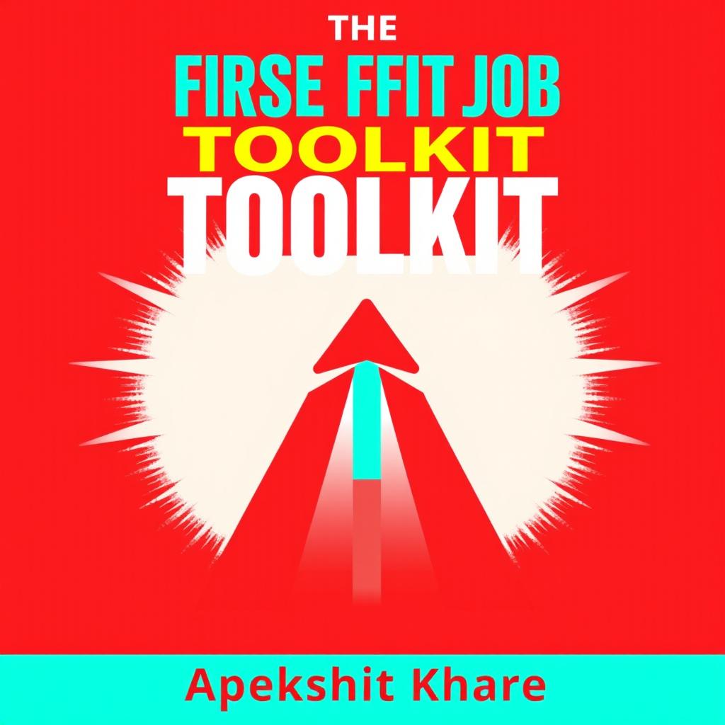 A dynamic and engaging cover design for the self-help book 'The First Job Toolkit' by Apekshit Khare, aimed at helping readers navigate the challenges of starting their first job