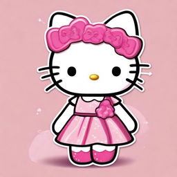 Una ilustración digital de alta calidad que representa una versión de ti como Hello Kitty