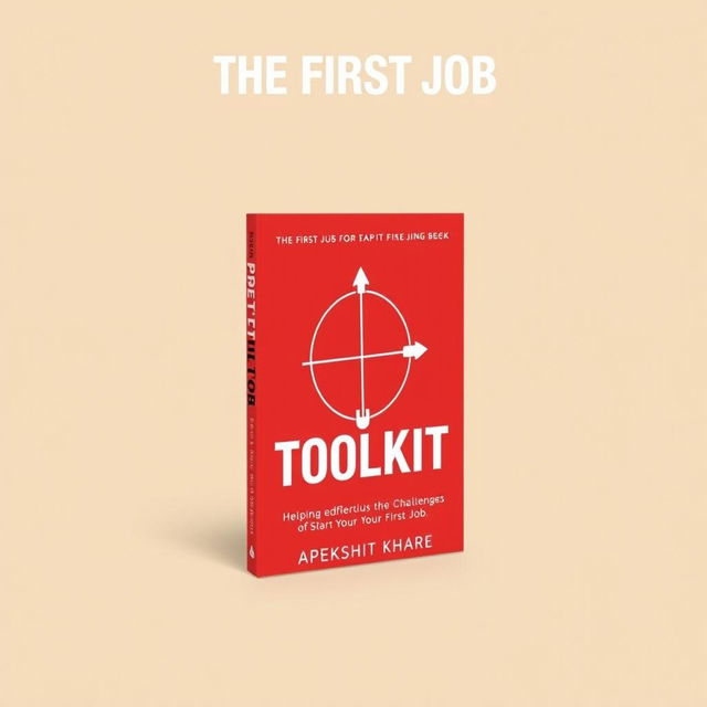 A dynamic and engaging cover design for the self-help book 'The First Job Toolkit' by Apekshit Khare, aimed at helping readers navigate the challenges of starting their first job