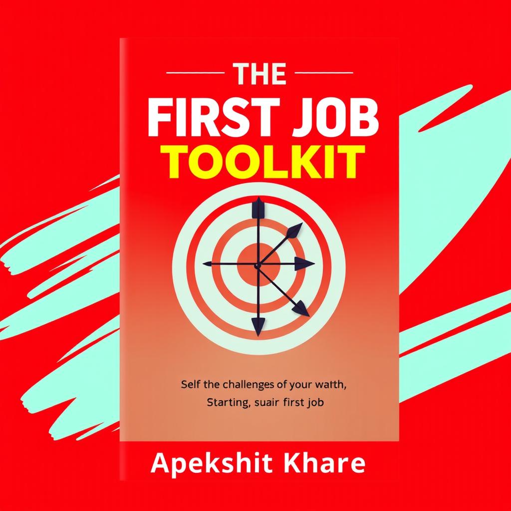 A dynamic and engaging cover design for the self-help book 'The First Job Toolkit' by Apekshit Khare, aimed at helping readers navigate the challenges of starting their first job