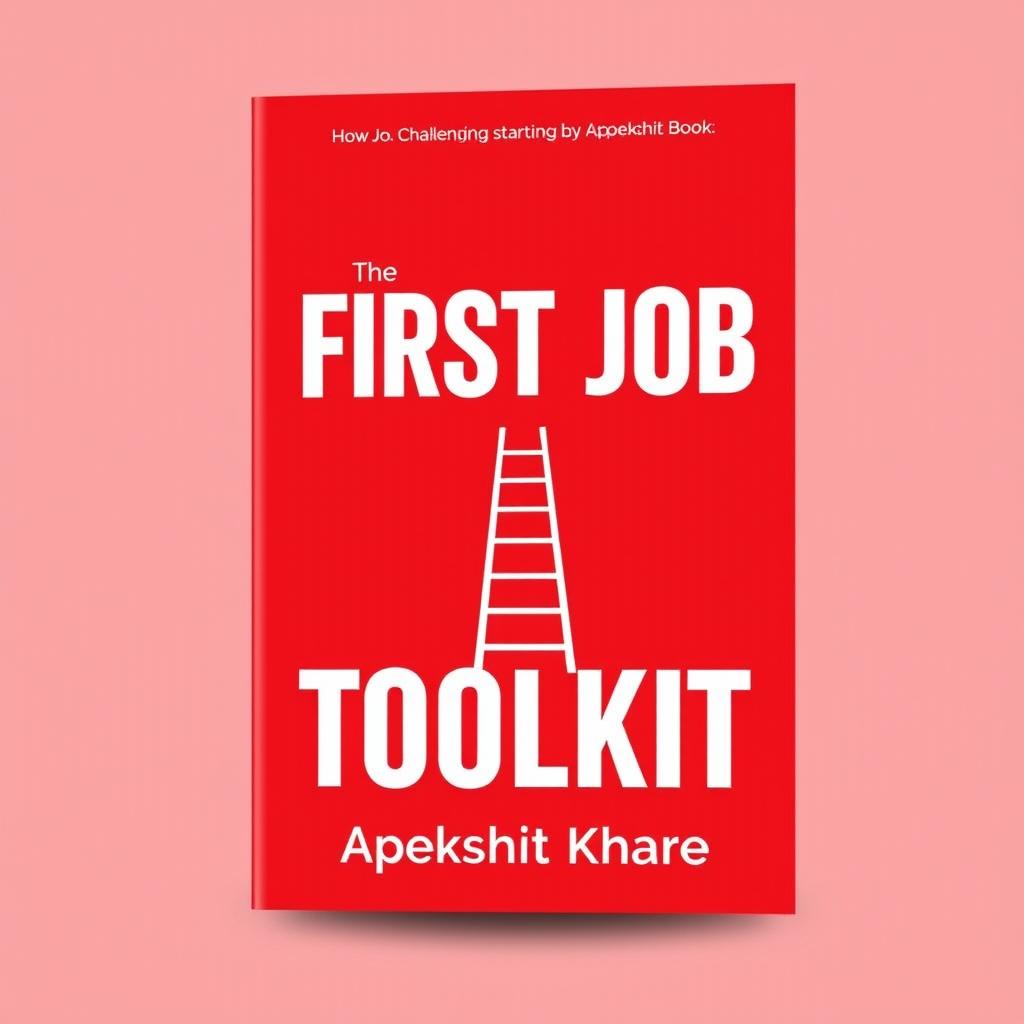 A dynamic and engaging cover design for the self-help book 'The First Job Toolkit' by Apekshit Khare, which provides guidance on navigating the challenges of starting a first job
