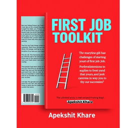 A dynamic and engaging cover design for the self-help book 'The First Job Toolkit' by Apekshit Khare, which provides guidance on navigating the challenges of starting a first job