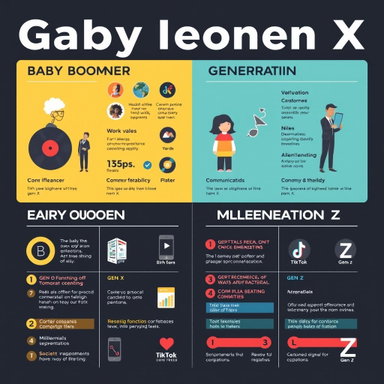 Baby Boomer Millennial Infographic Nonprofit Fundraising: How Each