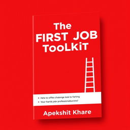 A dynamic and engaging cover design for the self-help book 'The First Job Toolkit' by Apekshit Khare, aimed at helping readers navigate the challenges of starting their first job