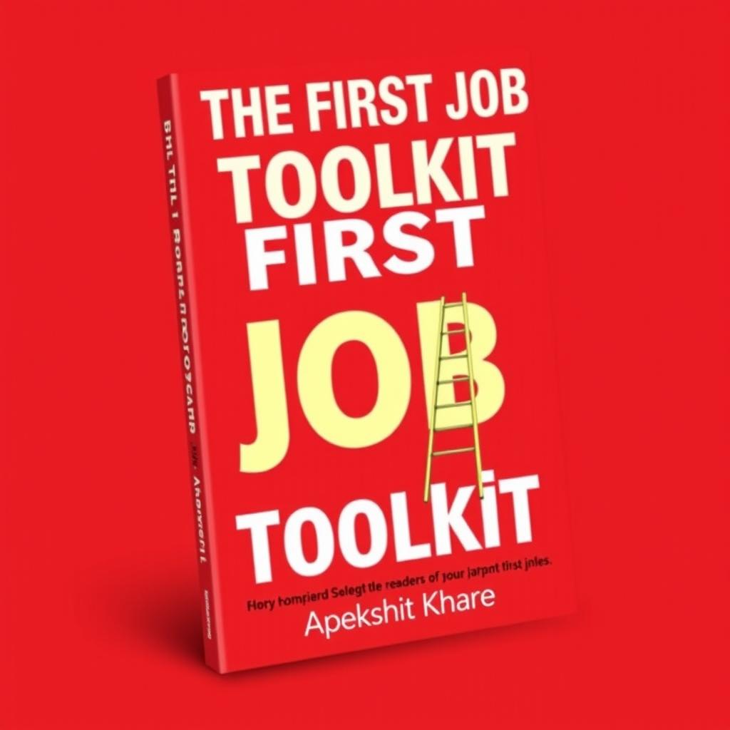 A dynamic and engaging cover design for the self-help book 'The First Job Toolkit' by Apekshit Khare, aimed at helping readers navigate the challenges of starting their first job
