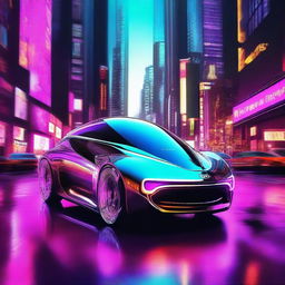 A digital art representation of a futuristic car concept