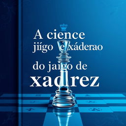 A book cover design for the title "A ciência do jogo de xadrez", featuring an elegant and intellectual aesthetic