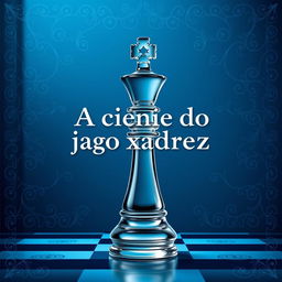 A book cover design for the title "A ciência do jogo de xadrez", featuring an elegant and intellectual aesthetic