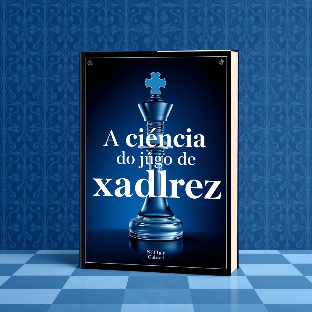 A book cover design for the title "A ciência do jogo de xadrez", featuring an elegant and intellectual aesthetic