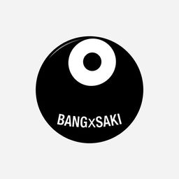 A high-quality logo design featuring the yin and yang symbol at its center, integrated creatively with the name 'BANGxSAKI'