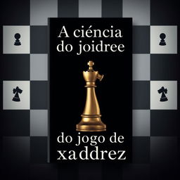 A captivating book cover design for the title "A ciência do jogo de xadrez"