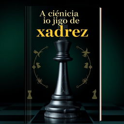 A visually striking book cover design for the title "A ciência do jogo de xadrez" in Portuguese from Brazil