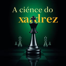 A visually striking book cover design for the title "A ciência do jogo de xadrez" in Portuguese from Brazil