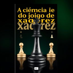 A visually striking book cover design for the title "A ciência do jogo de xadrez" in Portuguese from Brazil