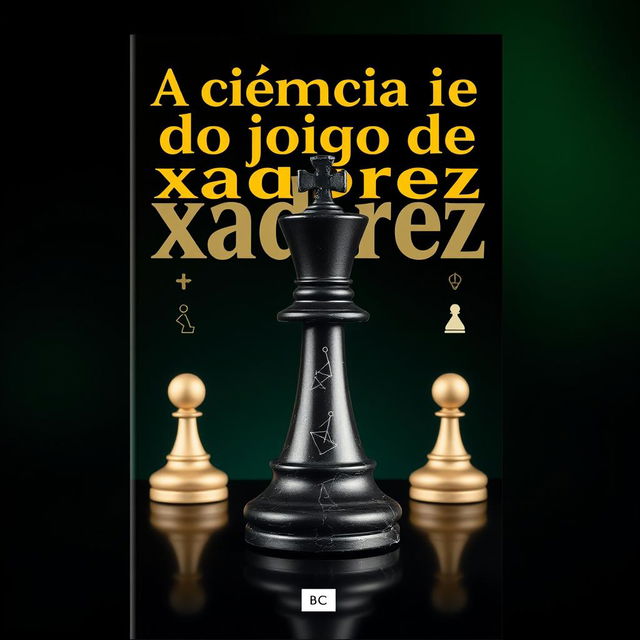 A visually striking book cover design for the title "A ciência do jogo de xadrez" in Portuguese from Brazil