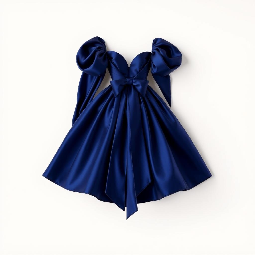 A striking dark royal blue dress designed for women, featuring an exquisite heart-shaped bodice that enhances the elegant neckline