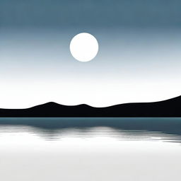 This is a high-quality digital art piece that masterfully combines minimalism with a striking color palette