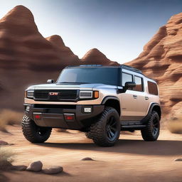 A high-quality, photo-realistic 3D render of the GMC Hummer EV