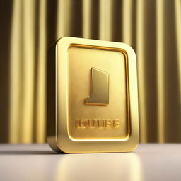 A high-quality, photo-realistic 3D render of a YouTube Gold Play Button, awarded for surpassing one million subscribers