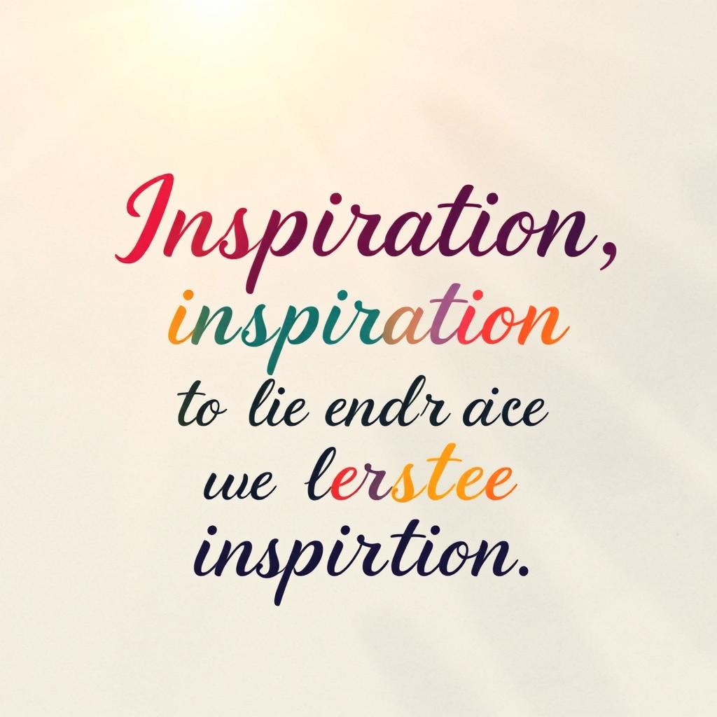 A beautifully designed typographic poster featuring a famous quote about inspiration, with elegant modern calligraphy on a textured background