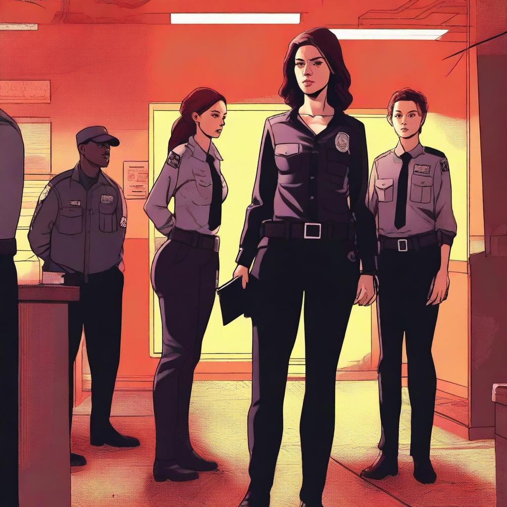 A high-quality digital art image depicts Anya Forger, a character from Spy x Family, in a tense situation