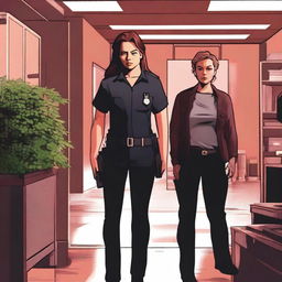 A high-quality digital art image depicts Anya Forger, a character from Spy x Family, in a tense situation