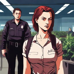 A high-quality digital art image depicts Anya Forger, a character from Spy x Family, in a tense situation