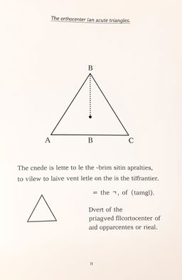 A beautifully detailed geometric illustration highlighting the orthocenter of an acute triangle