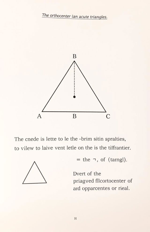 A beautifully detailed geometric illustration highlighting the orthocenter of an acute triangle