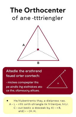 A beautifully detailed geometric illustration highlighting the orthocenter of an acute triangle
