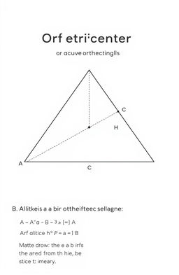 A beautifully detailed geometric illustration highlighting the orthocenter of an acute triangle