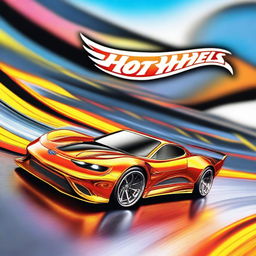 A high-quality, digitally rendered image of a brand new, shiny Hot Wheels car