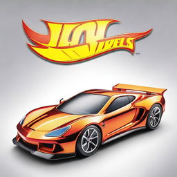 A high-quality, digitally rendered image of a brand new, shiny Hot Wheels car