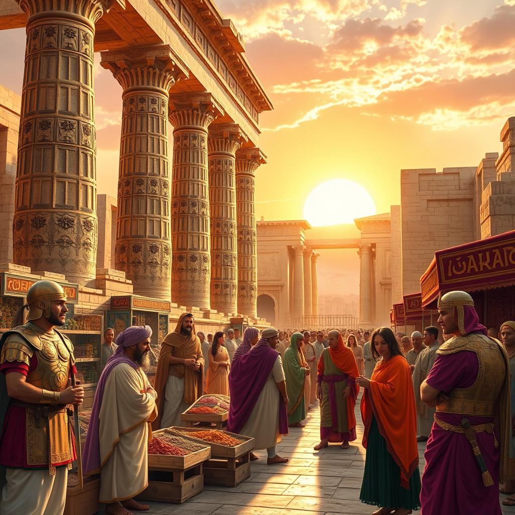 The Achaemenid Empire of ancient Iran, showcasing its grandeur and sophistication