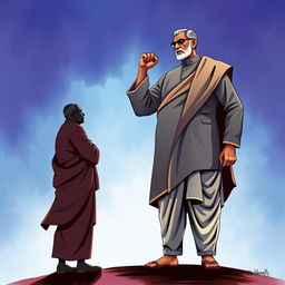 A powerful illustration depicting Dr