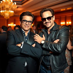 A captivating image featuring Shahrukh Khan and Robert Downey Jr