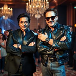 A captivating image featuring Shahrukh Khan and Robert Downey Jr