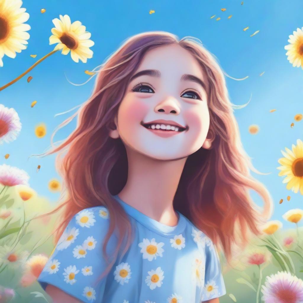 A high-quality digital art image of a young girl