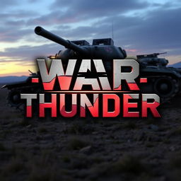 The name 'War Thunder' styled in bold, dynamic lettering, with a T-90M tank prominently featured in the background