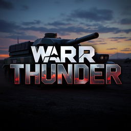 The name 'War Thunder' styled in bold, dynamic lettering, with a T-90M tank prominently featured in the background